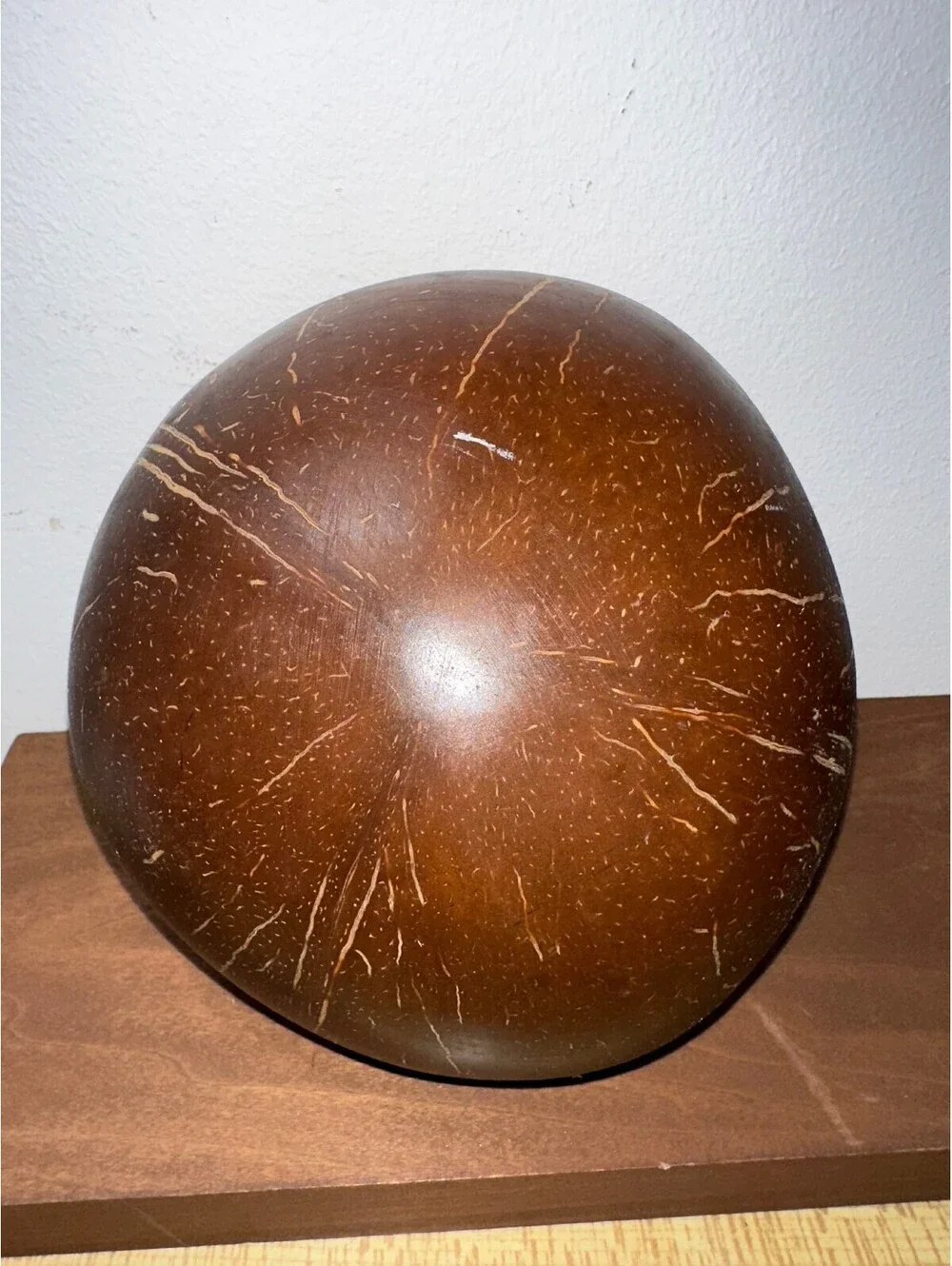 Coconut shell bowl with hand painted Thailand Buddha